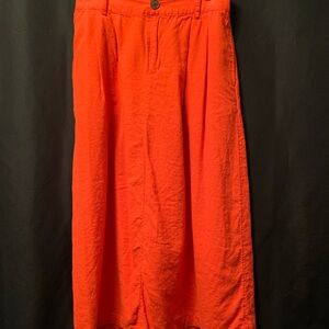 A New Day Orange Maxi A-Line Skirt